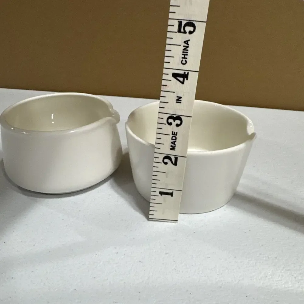 Starbucks Sugar and Creamer Set Stackable White Ceramic 6fl oz/180ml Farmhouse